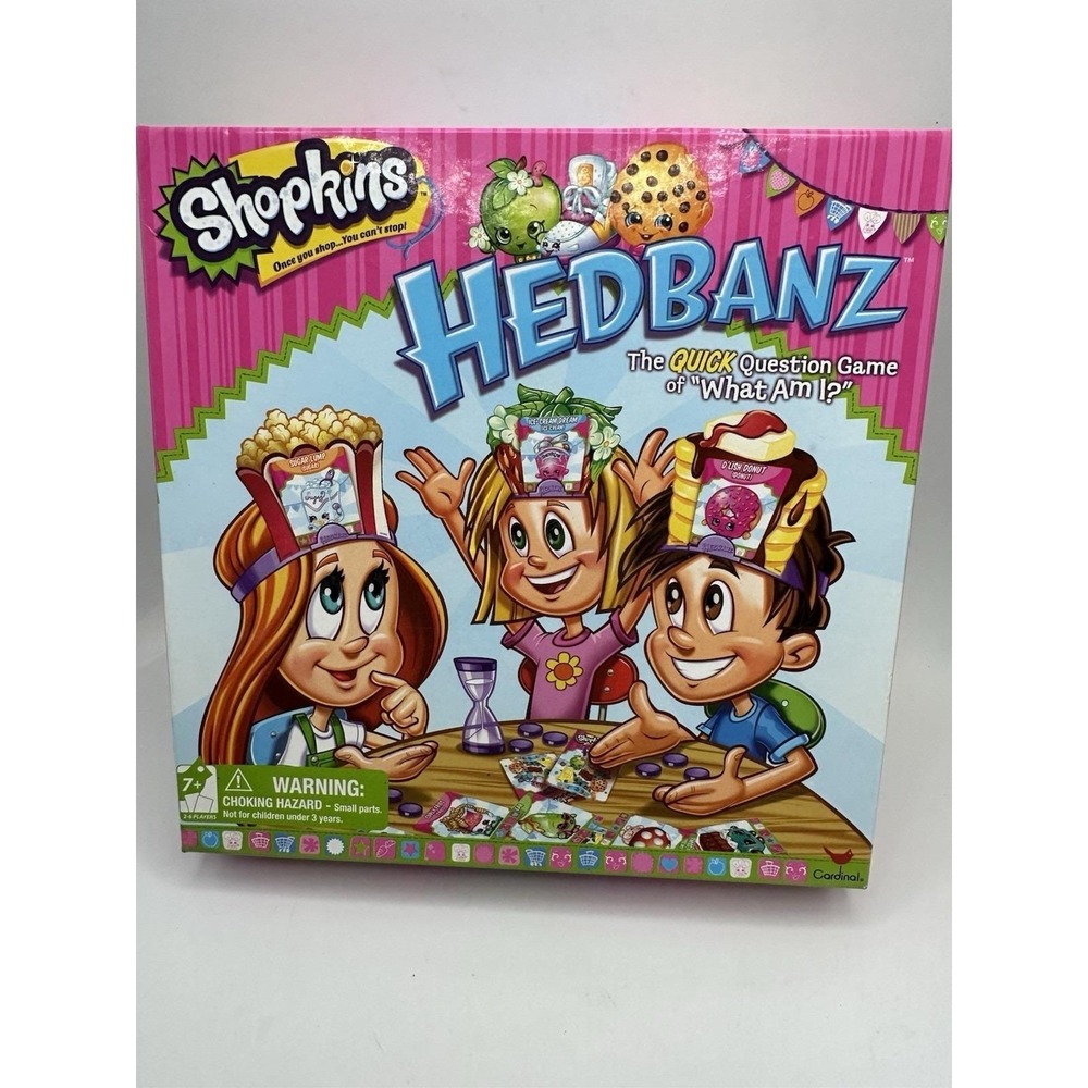 Shopkins HEDBANZ Board Game Kids‎ Family Activity - Complete